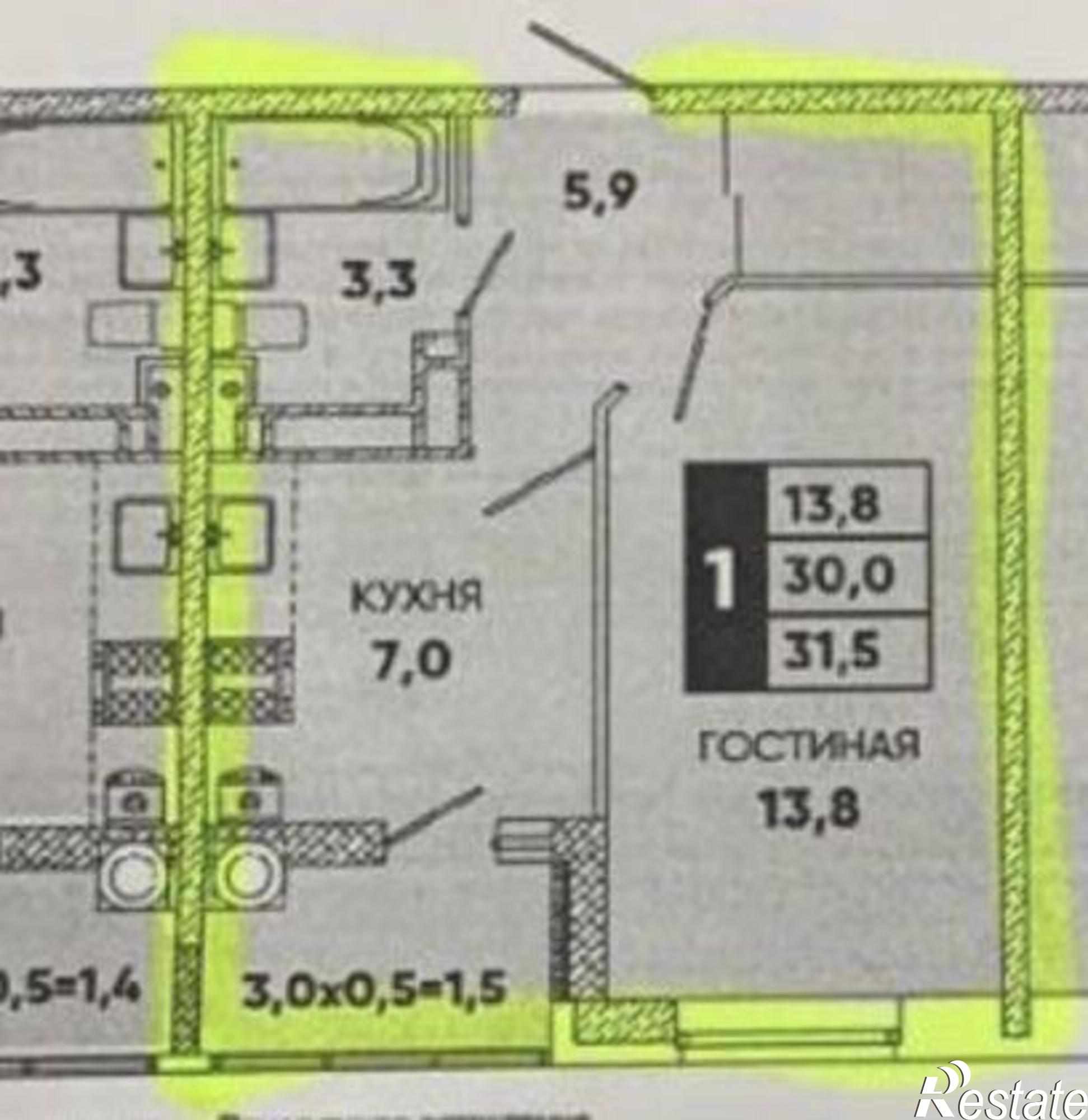 Купить квартиру за 3 200 000 рублей на Берберовская улица, 4