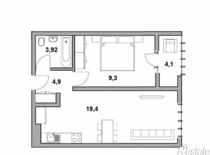 2-комн квартира в новом доме Береговая улица, 73