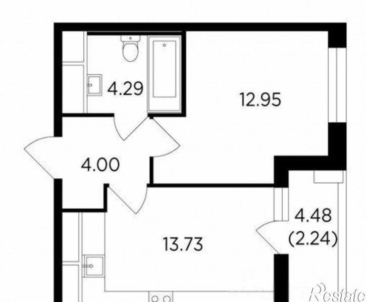 1-комн квартира бульвар Комарова, 20В/9А