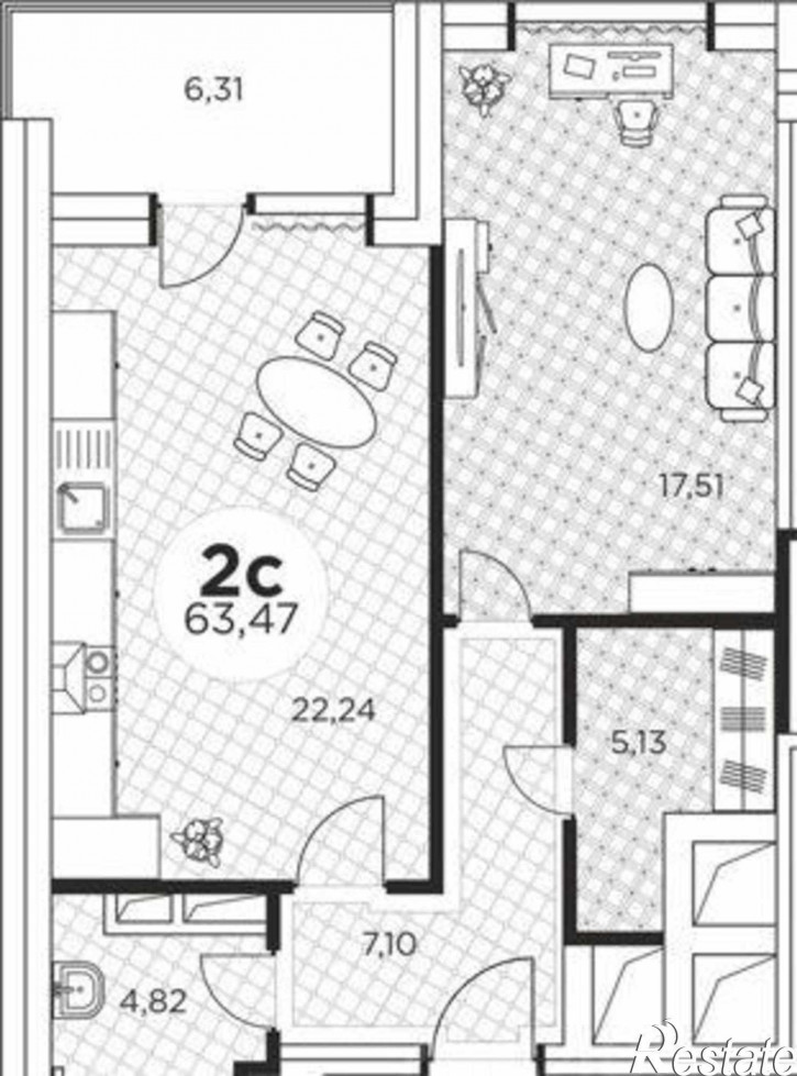 2-комн квартира улица 8 Марта, 7