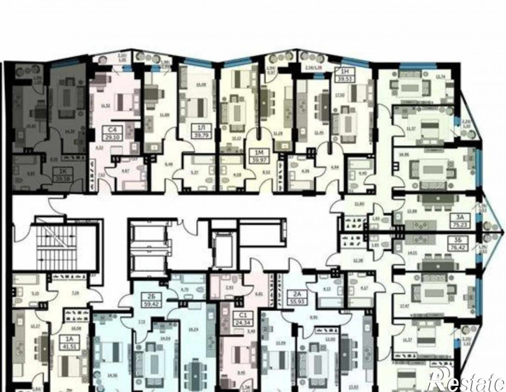 1-комн квартира в новом доме Красноармейская улица, 157Вс1