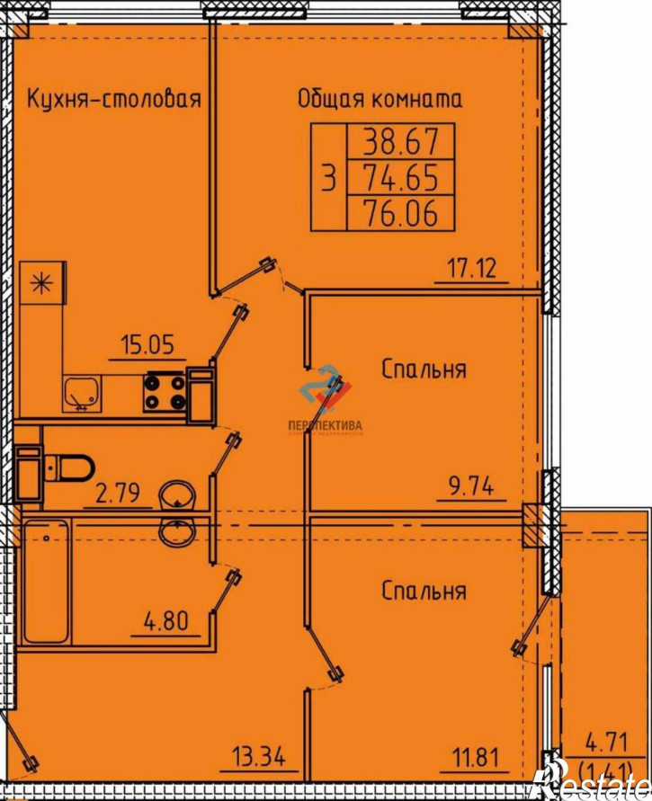 3-комн квартира в новом доме микрорайон Дальнее Арбеково,  жилой комплекс Арбековская Застава
