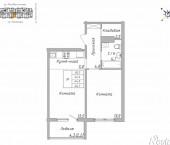2-комн, 47 кв м, этаж 3/16 ул. Нагорная 6-я, 15Г/7