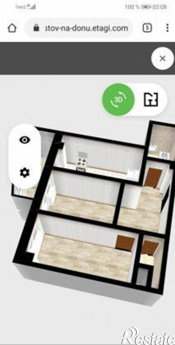 2-комн квартира улица Жмайлова, 4/2