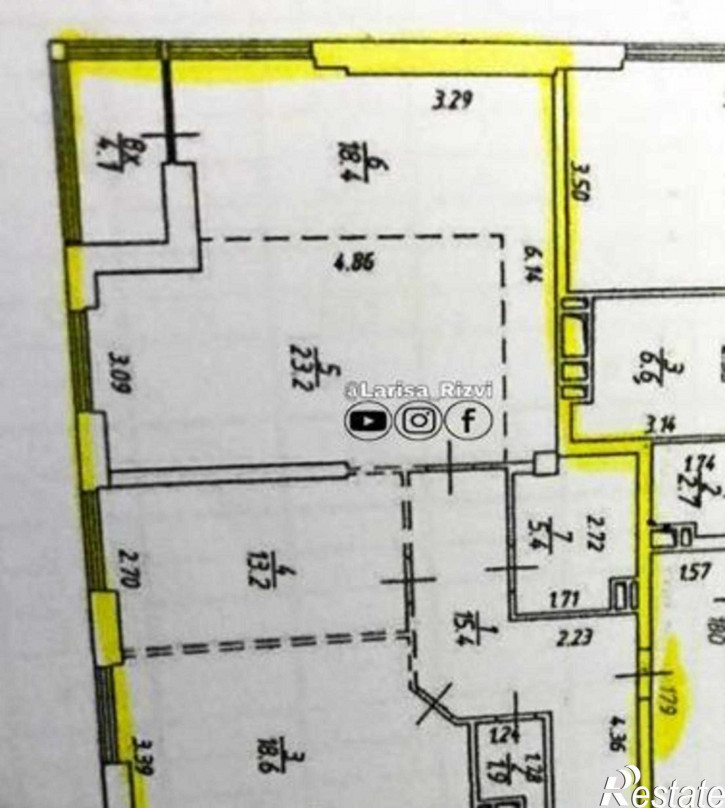 3-комн квартира в новом доме улица Максима Горького, 120