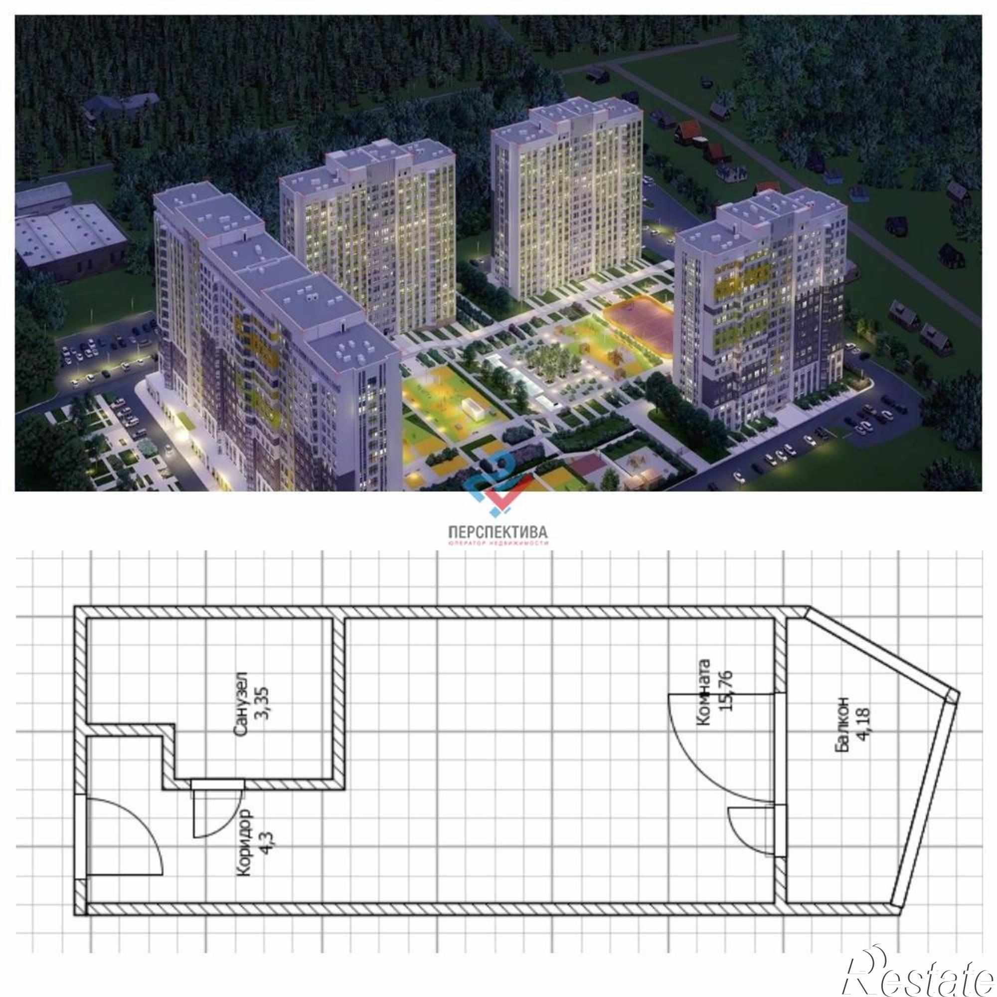 Купить студию за 1 800 000 рублей на улица Студёный Кордон, 47