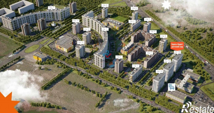 1-комн квартира в новом доме жилой комплекс Арбековская Застава,  с11