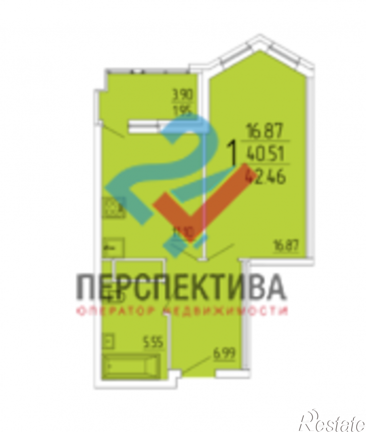1-комн квартира в новом доме Пенза,  улица Студёный Кордон