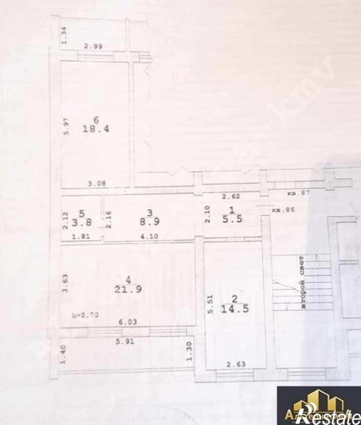 2-комн квартира Романенко ул.