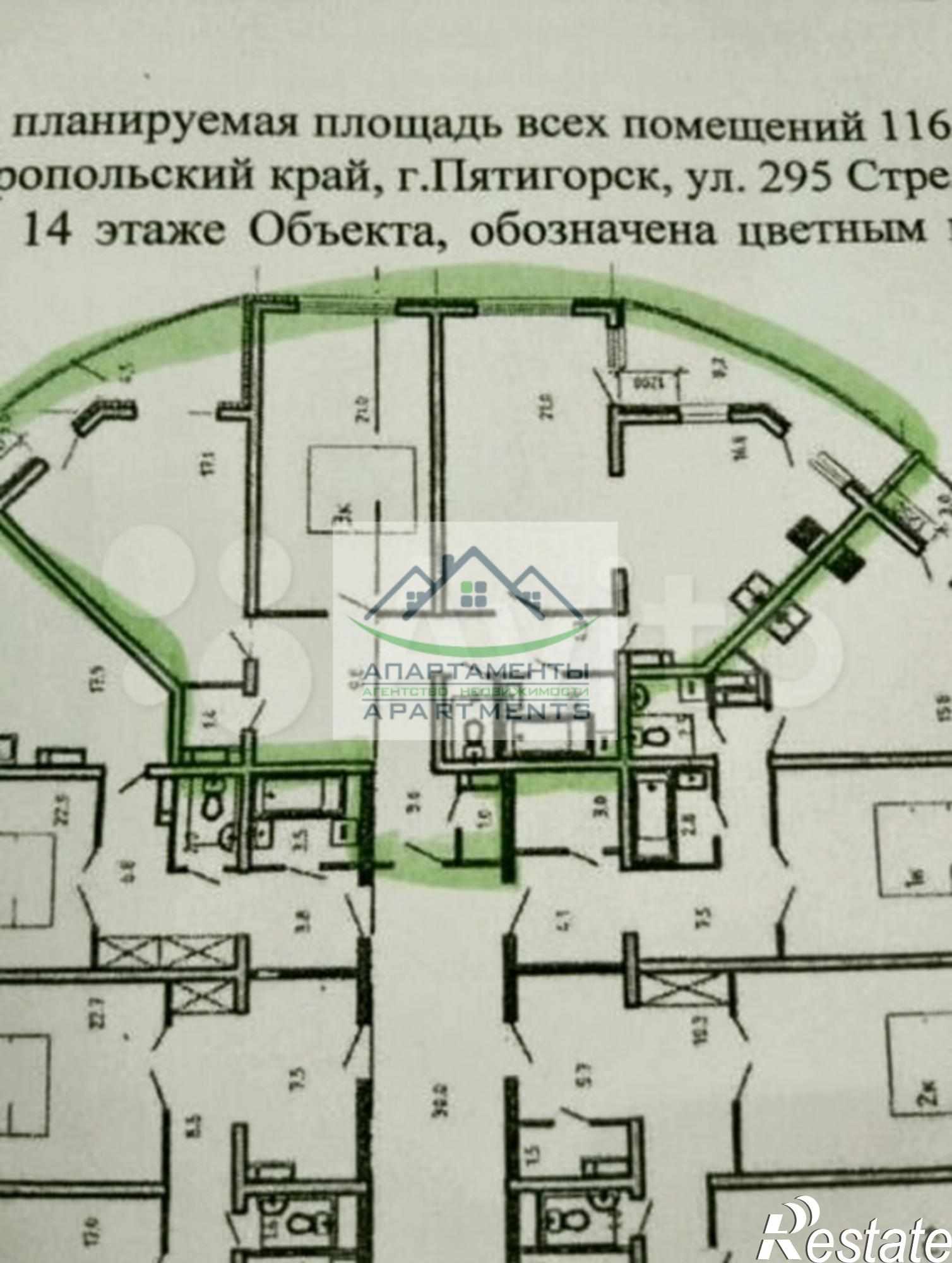 Купить квартиру за 11 500 000 рублей на 295 Стрелковой Дивизии ул, 1
