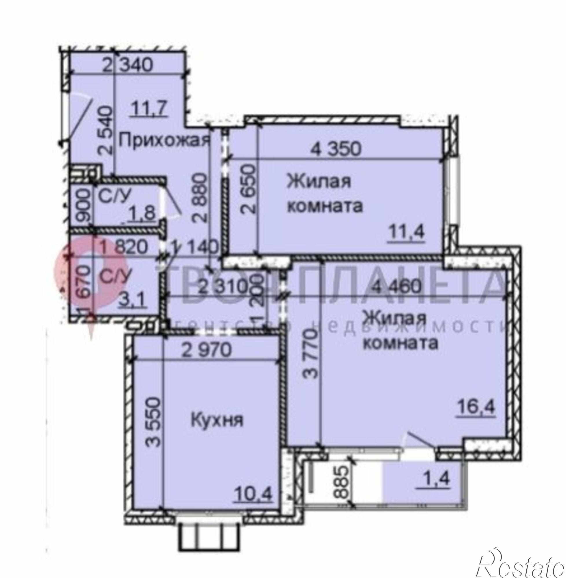 Купить квартиру за 5 031 000 рублей на ул. Столетова,15