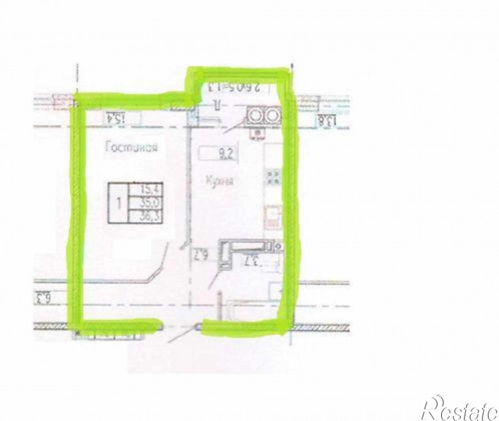 1-комн квартира Берберовская улица, 6/2