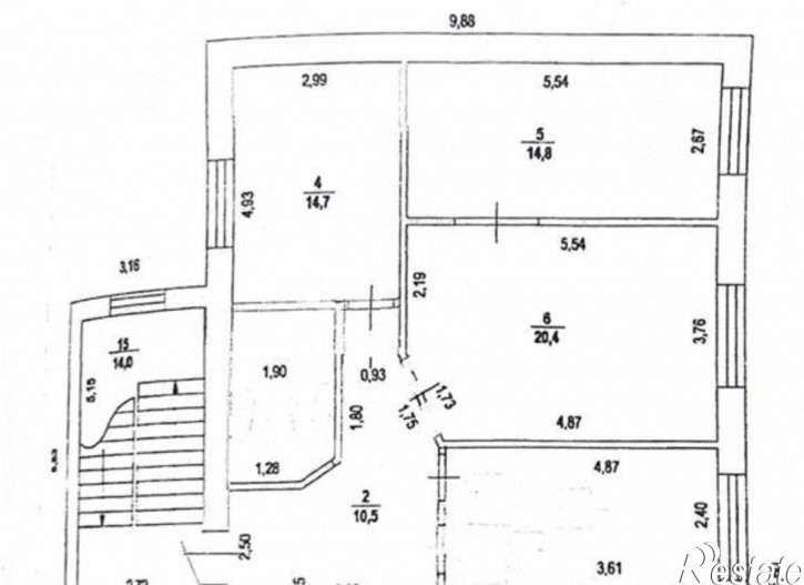 3-комн квартира улица 35-я Линия, 1