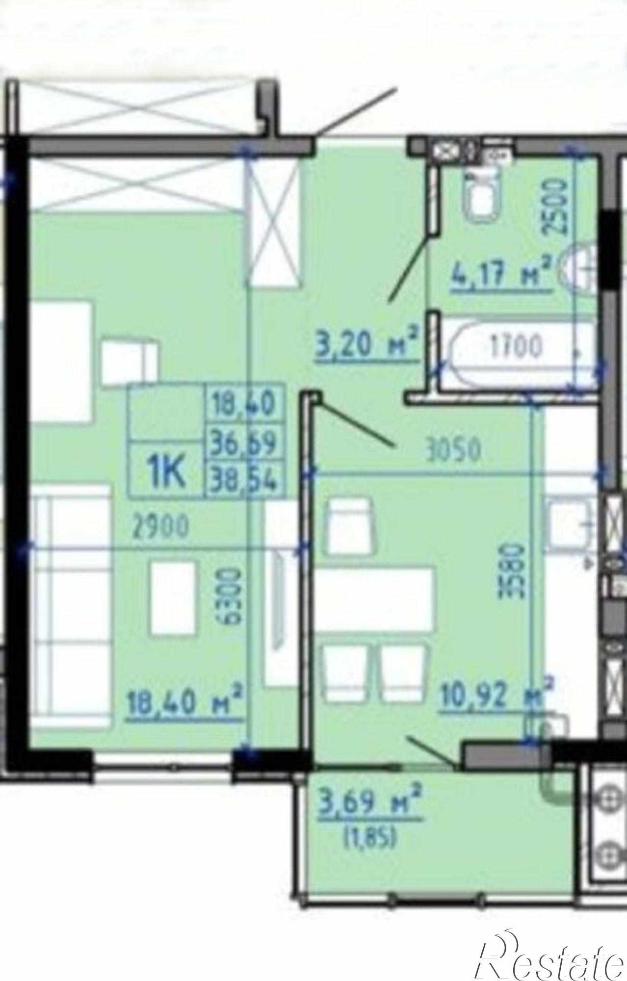 Купить квартиру за 3 967 580 рублей на Комсомольская ул, 131А