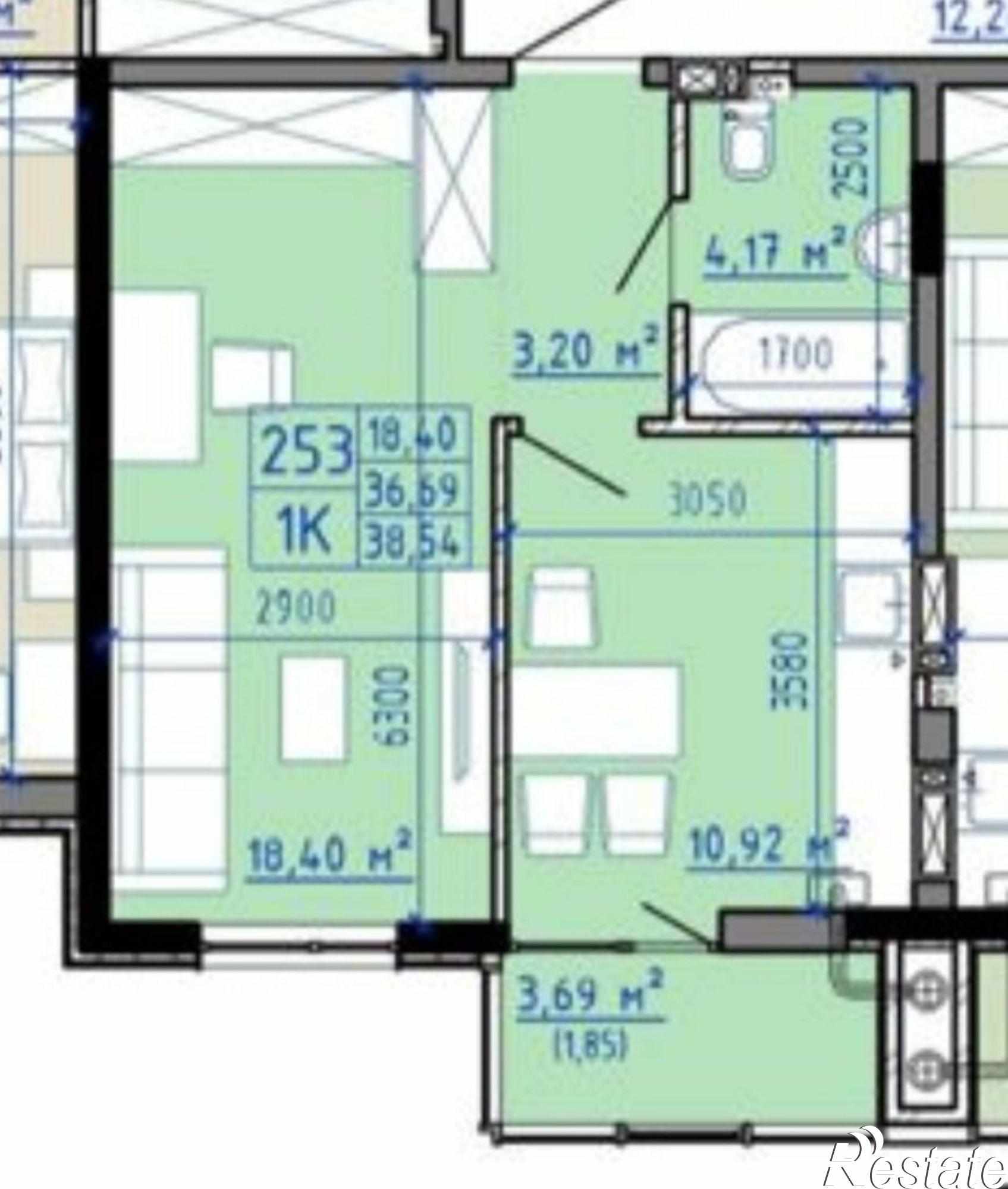 Купить квартиру за 2 967 580 рублей на Комсомольская ул, 131A