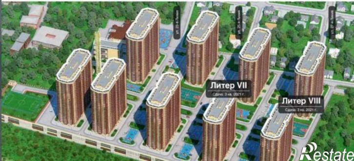 1-комн квартира в новом доме улица 23-я Линия, 54с12