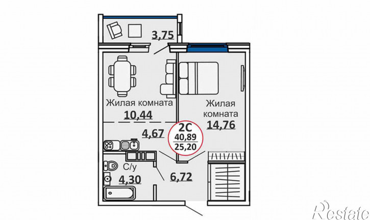 Студия ул Заречная, 43