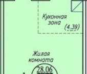 1-комн, 39 кв м, этаж 3/10 ул. Высоцкого,171 стр