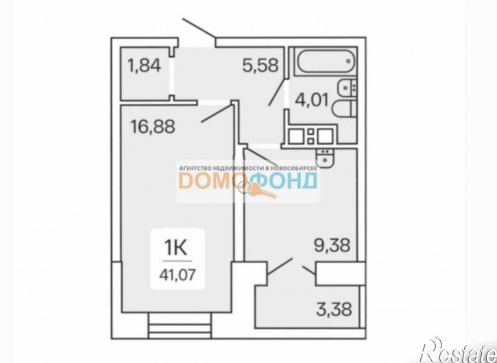 1-комн квартира в новом доме ул. Ипподромская,1