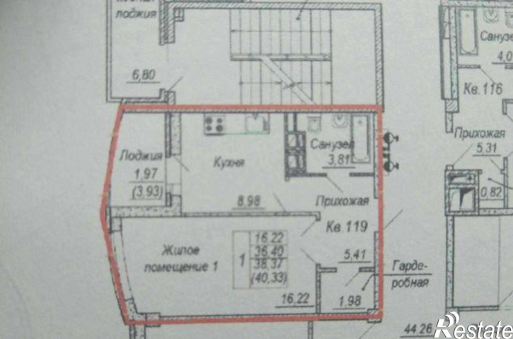 1-комн квартира Университетский переулок, 133
