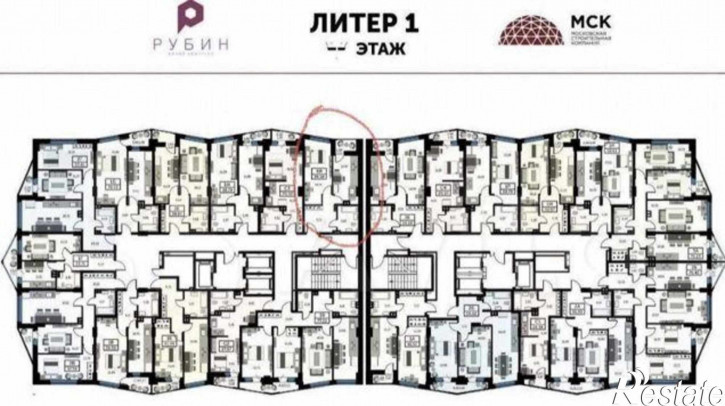 1-комн квартира в новом доме Красноармейская улица, 157Вс1