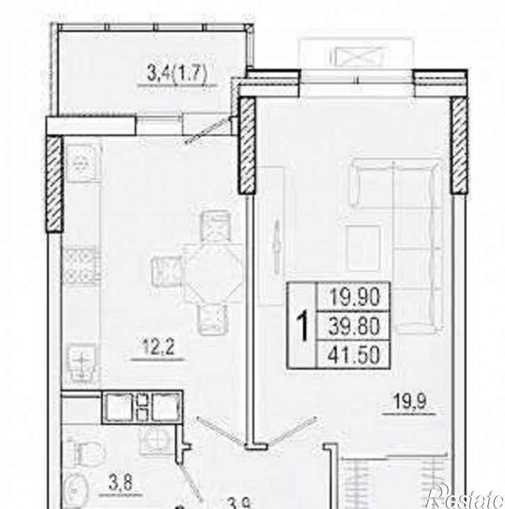 1-комн квартира улица Шеболдаева, 95с2
