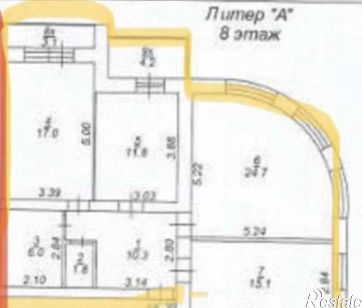 3-комн квартира улица Станиславского, 46