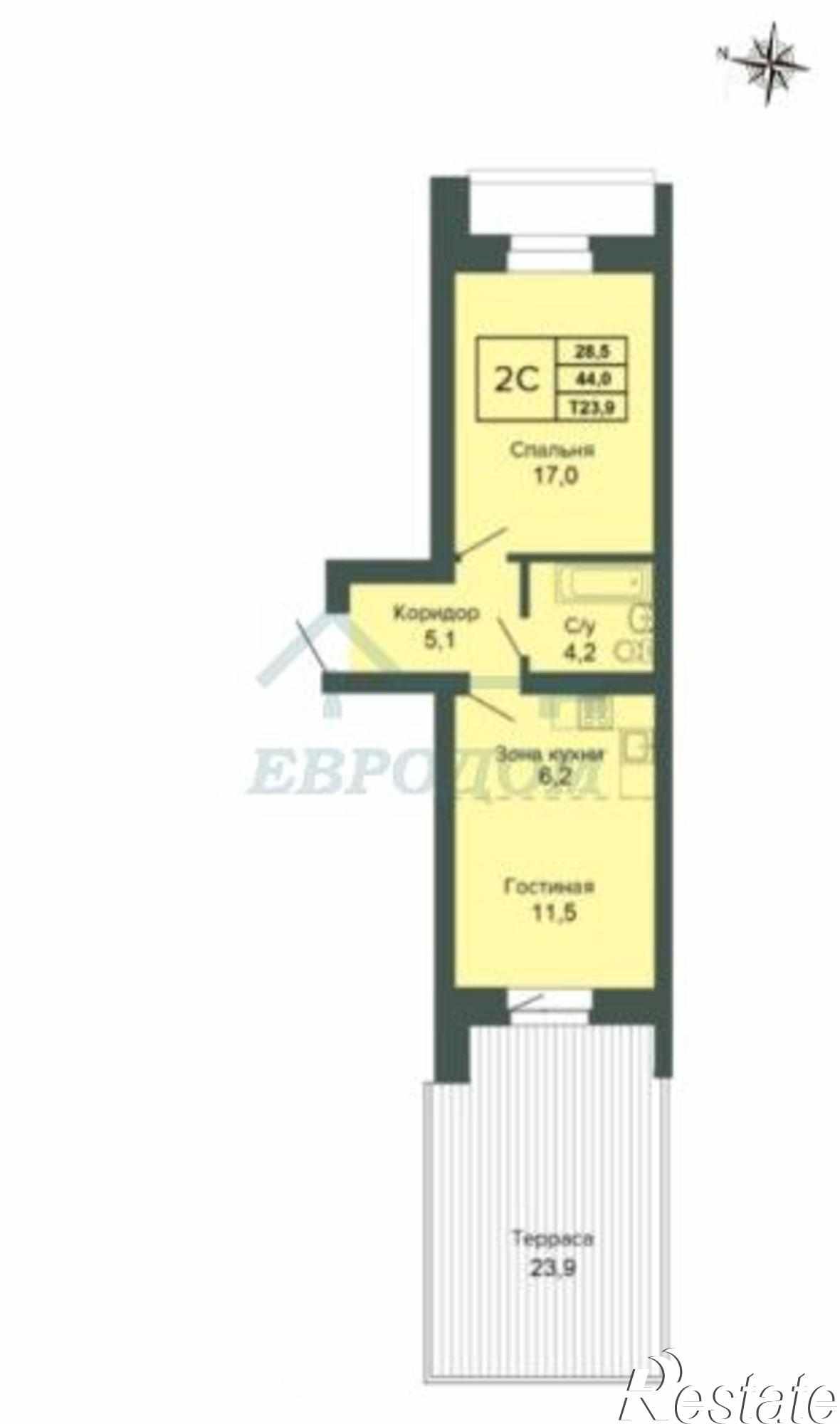Купить квартиру за 4 272 700 рублей на Затонского,105/3