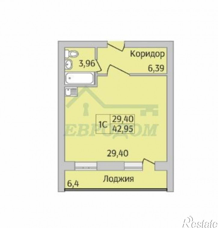 1-комн квартира ул. Юности,5