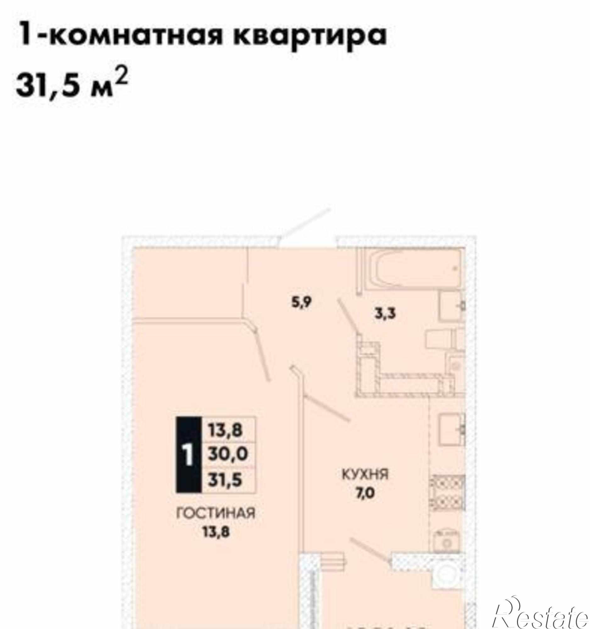 Купить квартиру за 3 300 000 рублей на Берберовская улица, 6/2