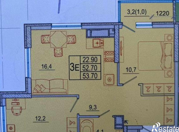 3-комн квартира в новом доме улица Жмайлова, 19А