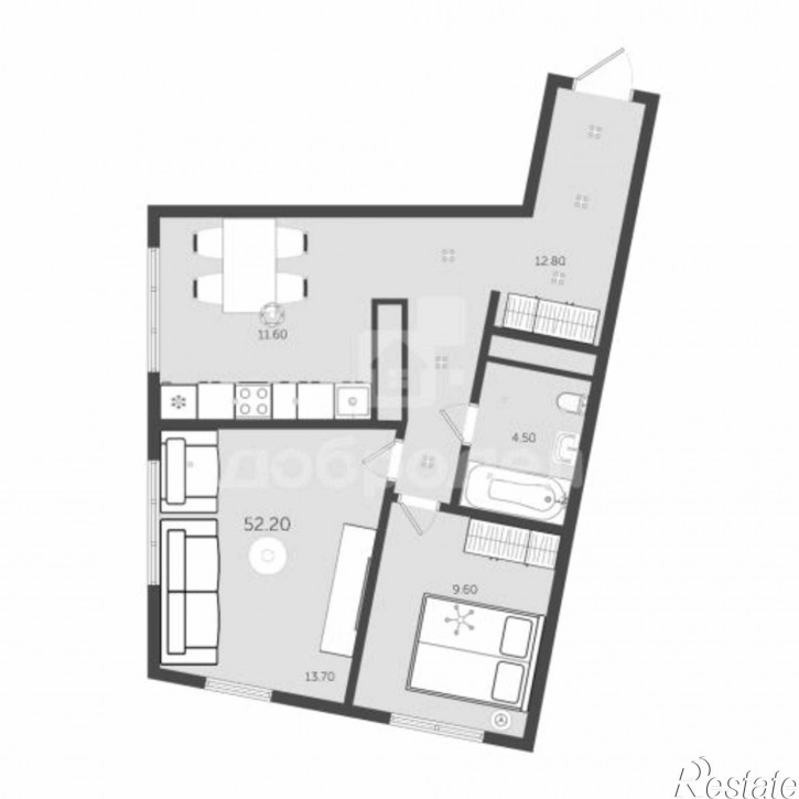 2-комн квартира в новом доме ул. Готвальда, 24