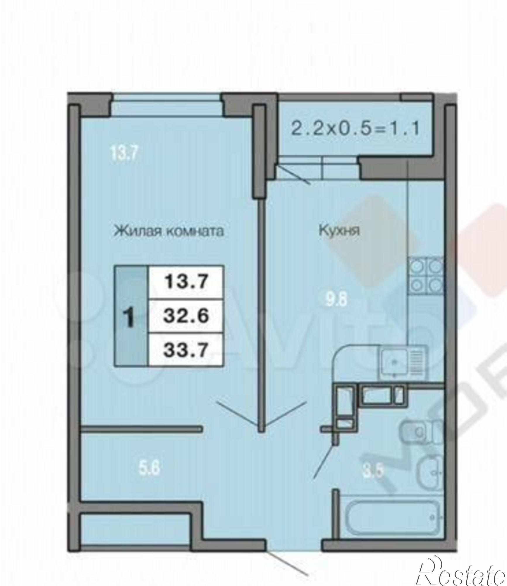Купить квартиру за 3 180 000 рублей на Комарова В.М. ул, 21/Б