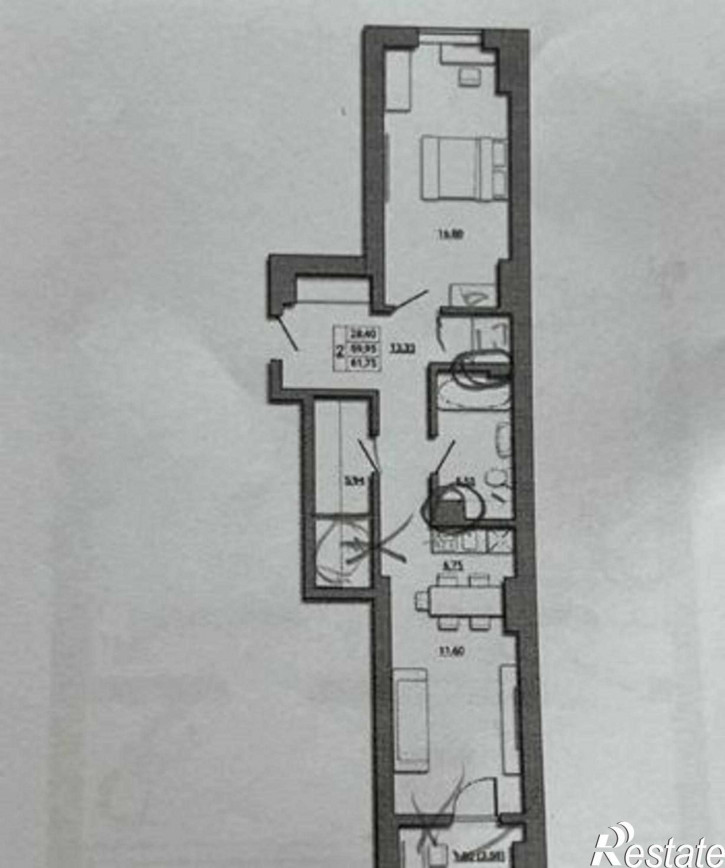 2-комн квартира в новом доме Береговая улица, 73