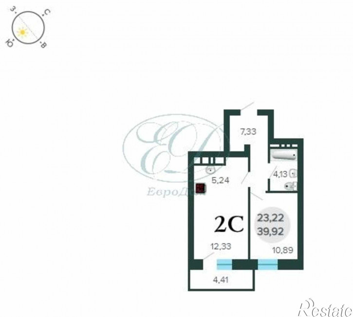 2-комн квартира в новом доме ул. Лескова,30б стр