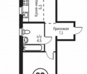 2-комн, 47 кв м, этаж 5/9 ул. Сергея Семенова, 27