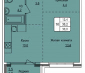 1-комн, 4 кв м, этаж 4/10 ул. им В.Т.Христенко, 8