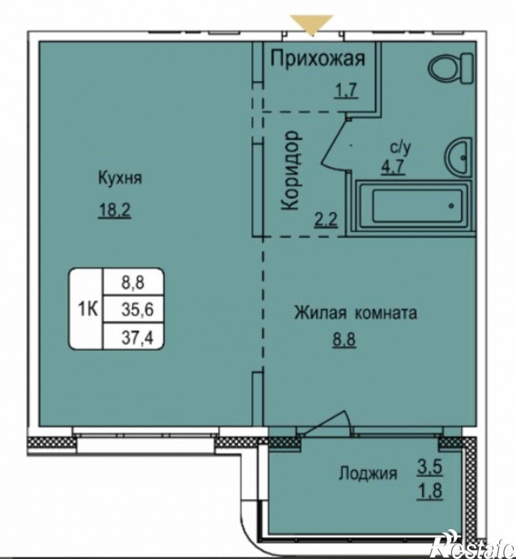 1-комн квартира в новом доме ул. им В.Т.Христенко, 8