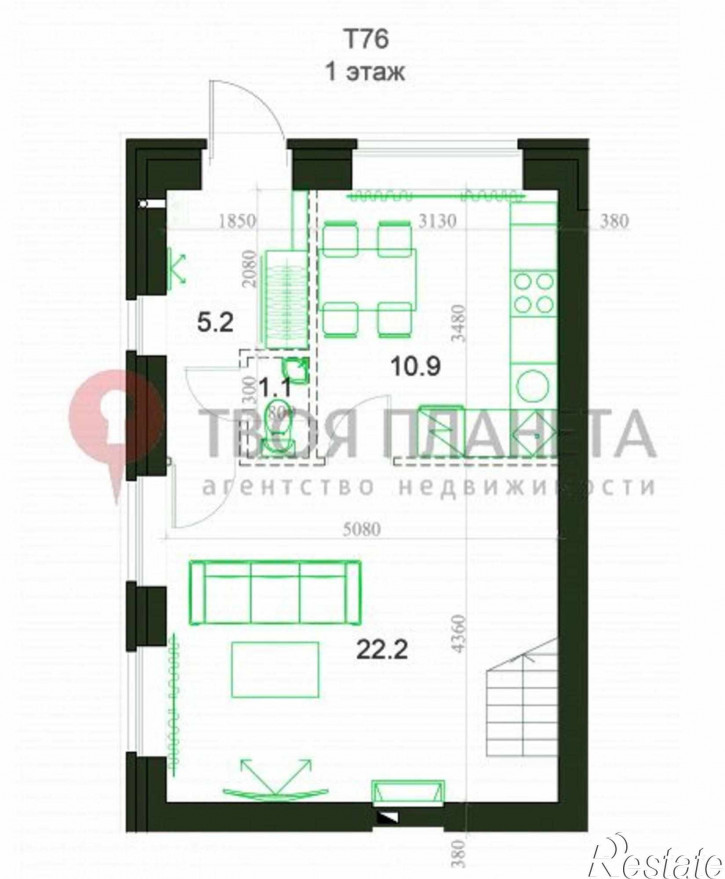3-комн квартира Четвертый квартал,2