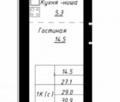 1-комн, 28 кв м, этаж 6/10 тракт. Павловский, 196 кор3