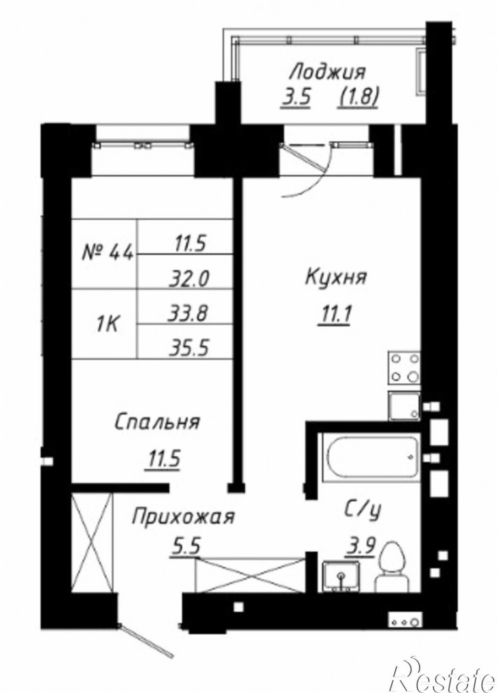 1-комн квартира в новом доме тракт. Павловский, 196 кор3