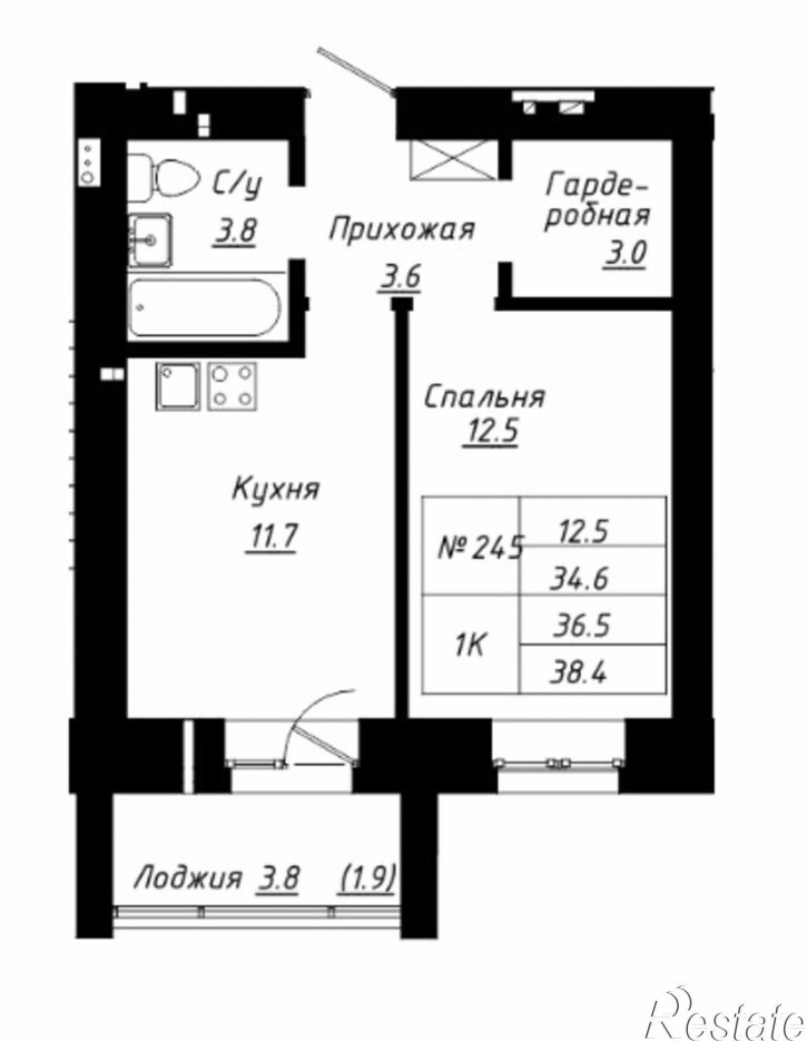 1-комн квартира в новом доме тракт. Павловский, 196 кор3