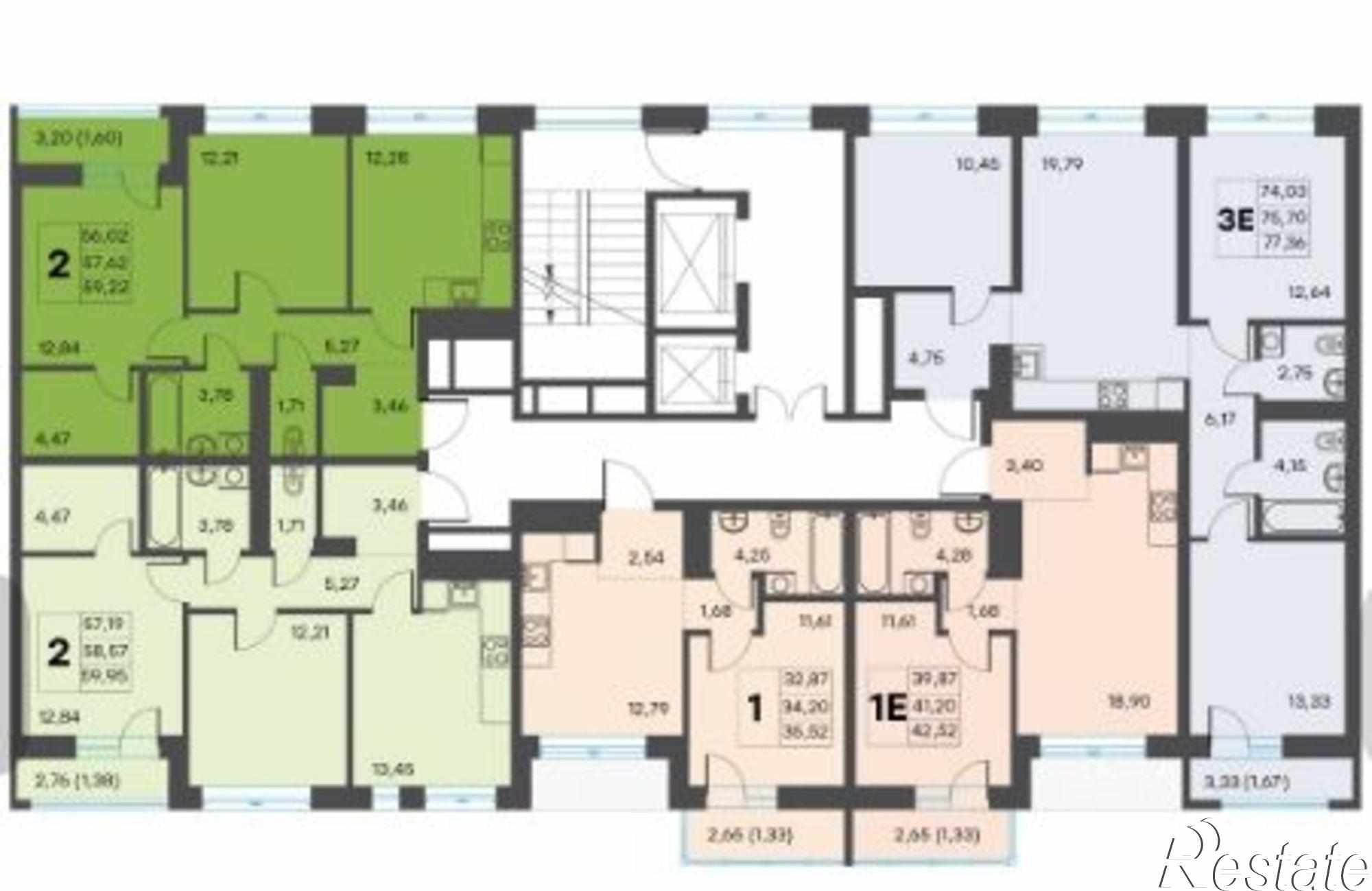 Купить квартиру за 6 451 700 рублей на Красина ул, 64
