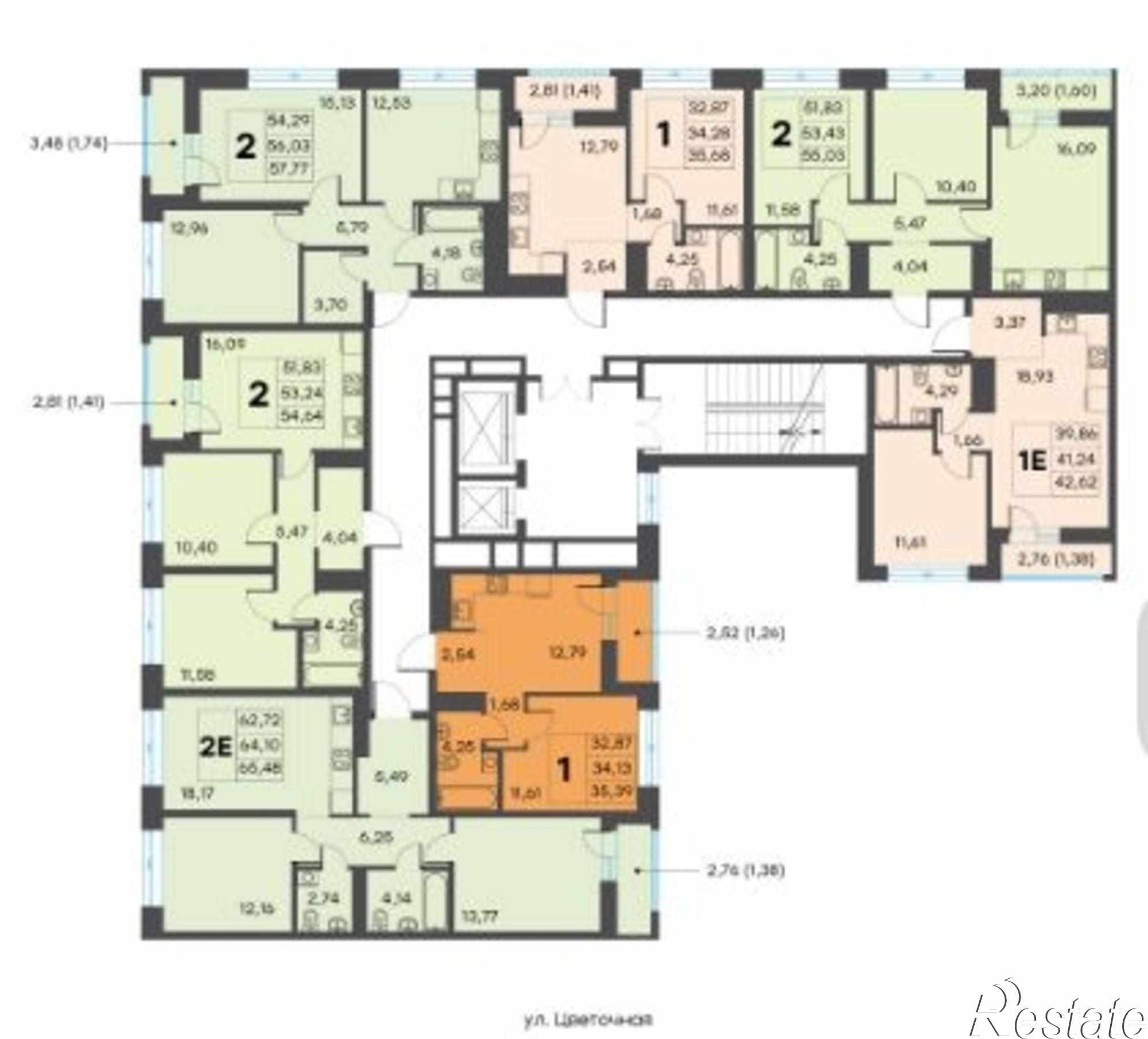 Купить квартиру за 4 814 000 рублей на Красина ул, 64