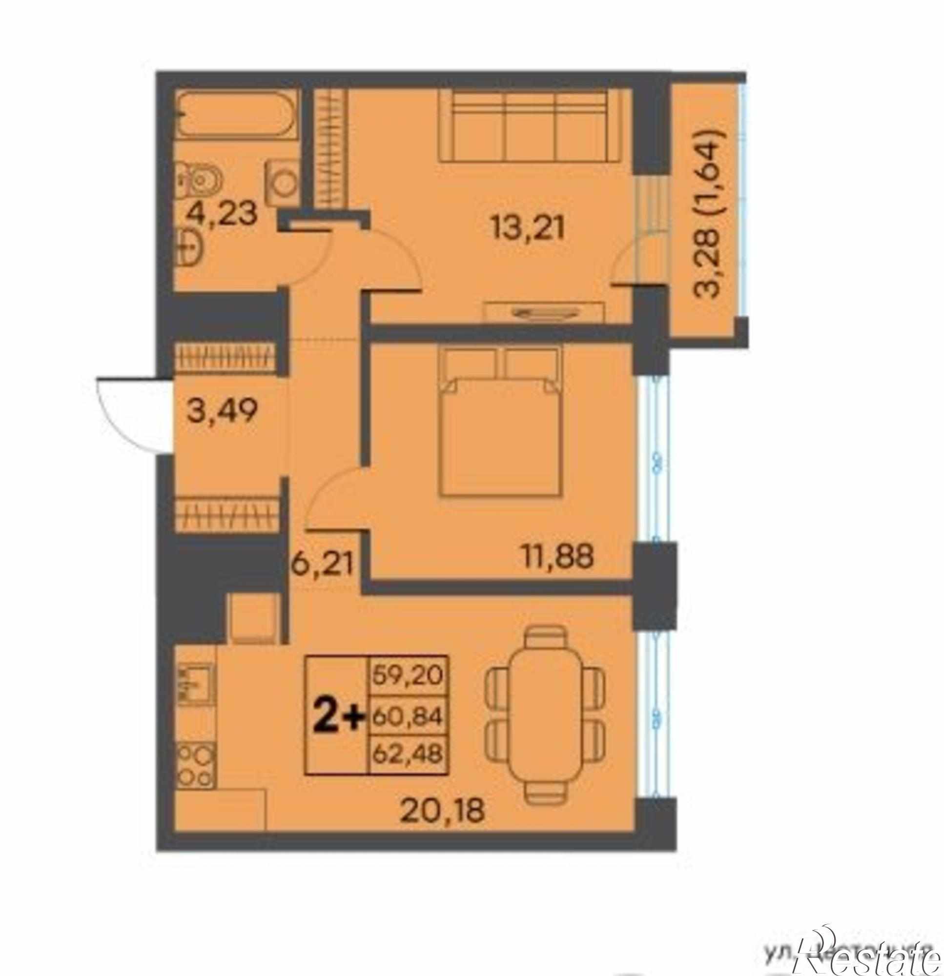Купить квартиру за 6 958 800 рублей на Красина ул, 64