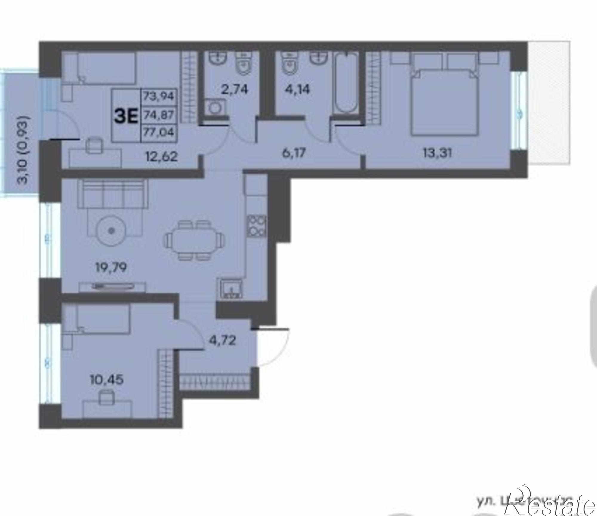 Купить квартиру за 8 351 100 рублей на Красина ул, 64
