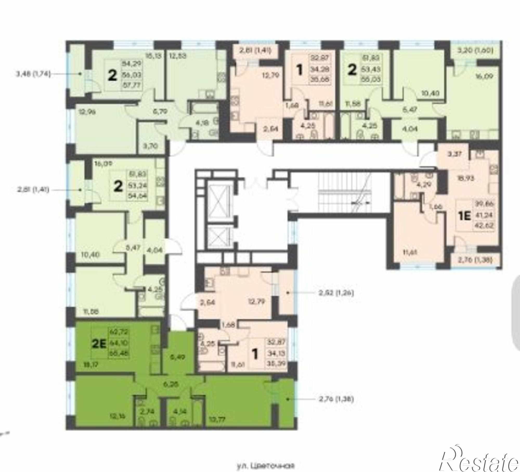 Купить квартиру за 7 009 300 рублей на Красина ул, 64