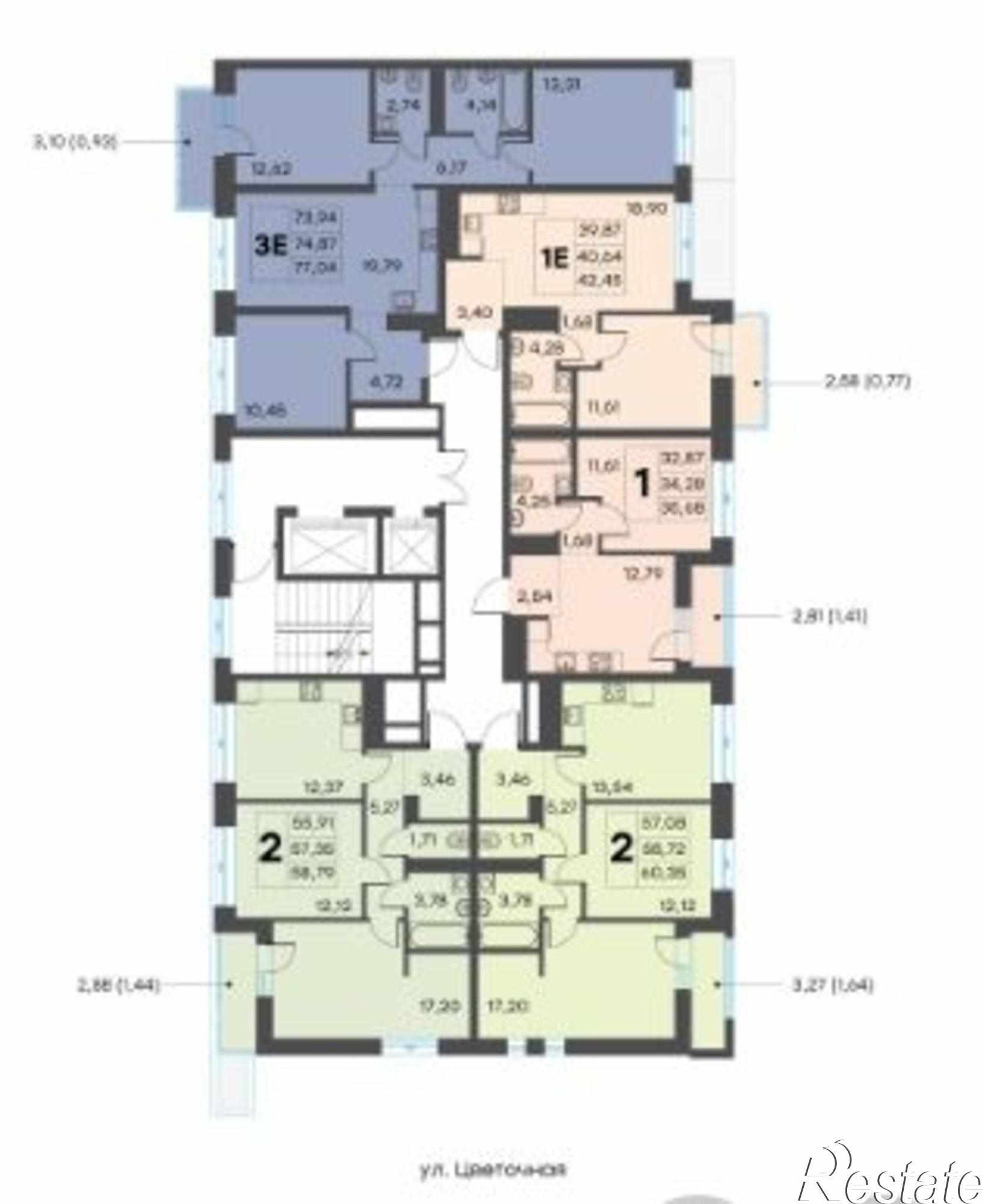 Купить квартиру за 8 351 100 рублей на Красина ул, 64