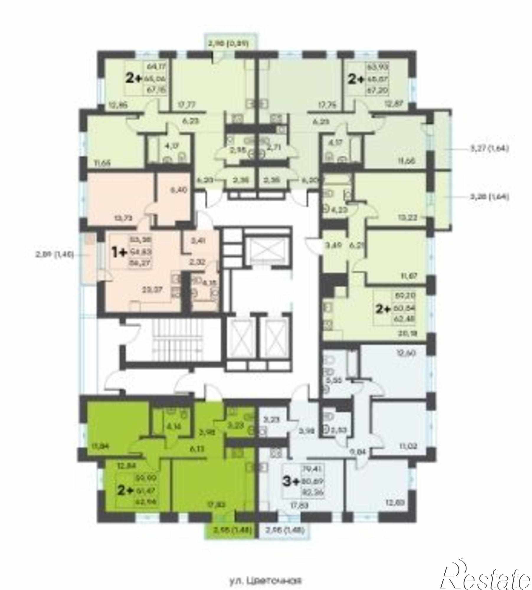Купить квартиру за 7 207 100 рублей на Красина ул, 64