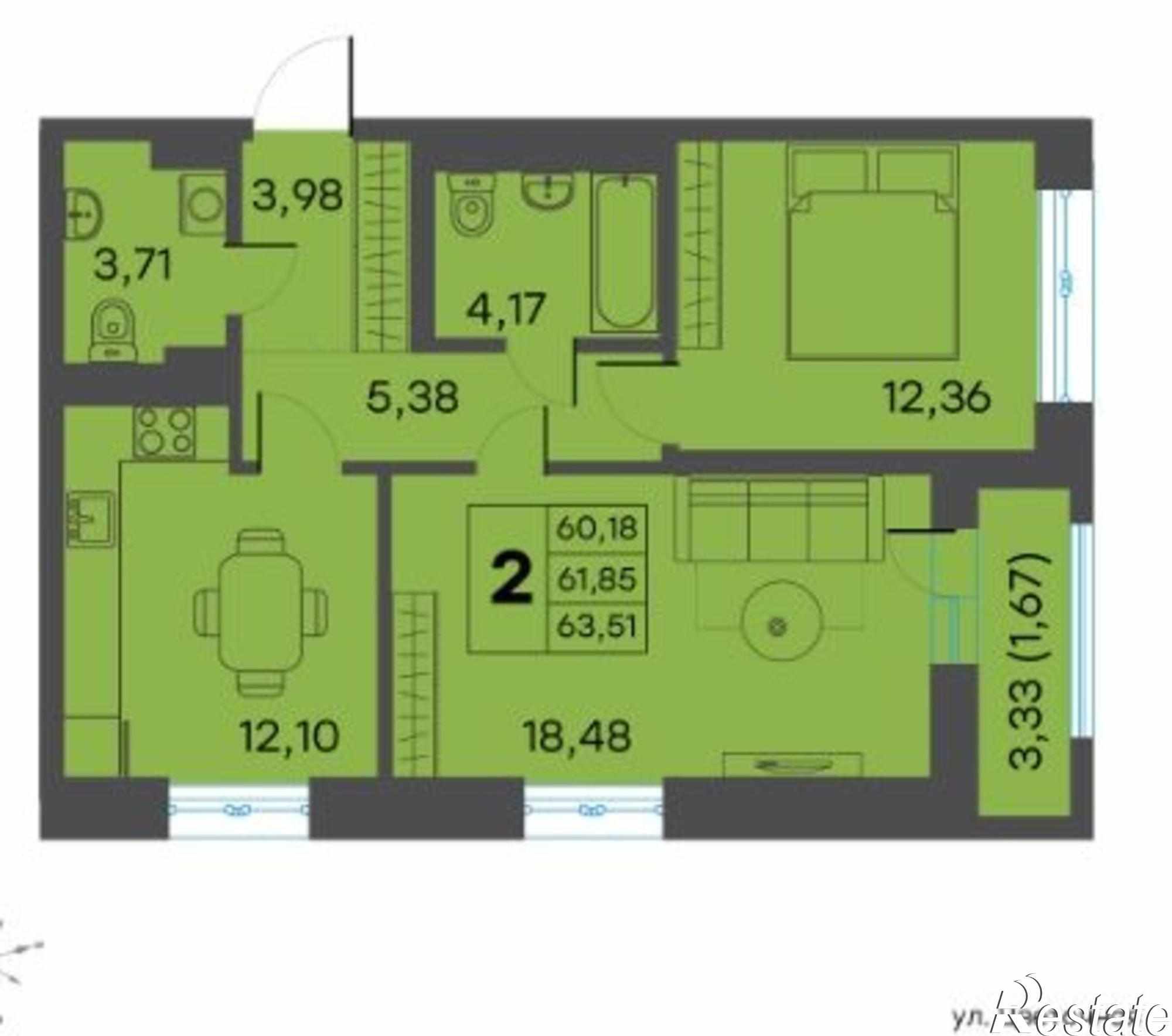 Купить квартиру за 6 005 000 рублей на Красина ул, 64